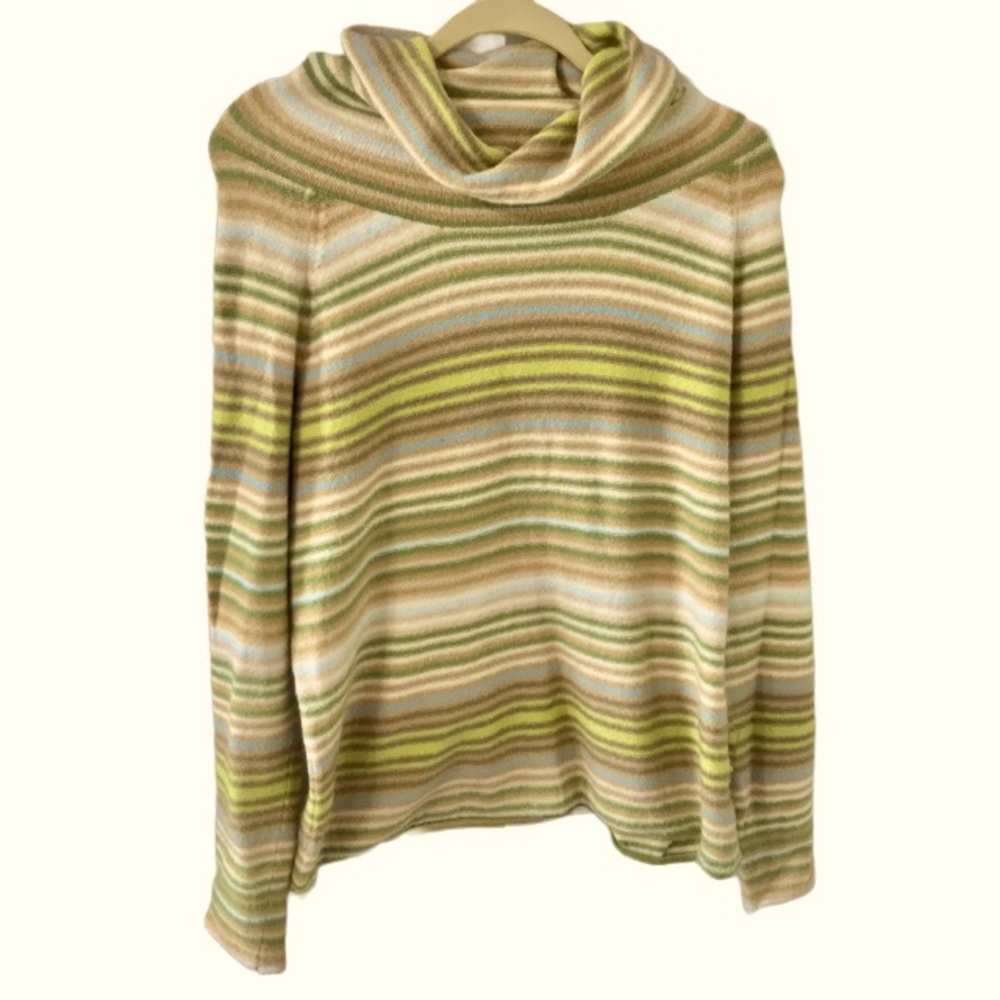 GAP Stretch Striped Cowl Neck Sweater | XL